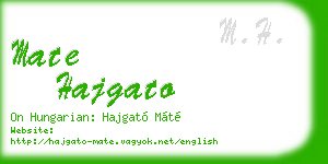 mate hajgato business card